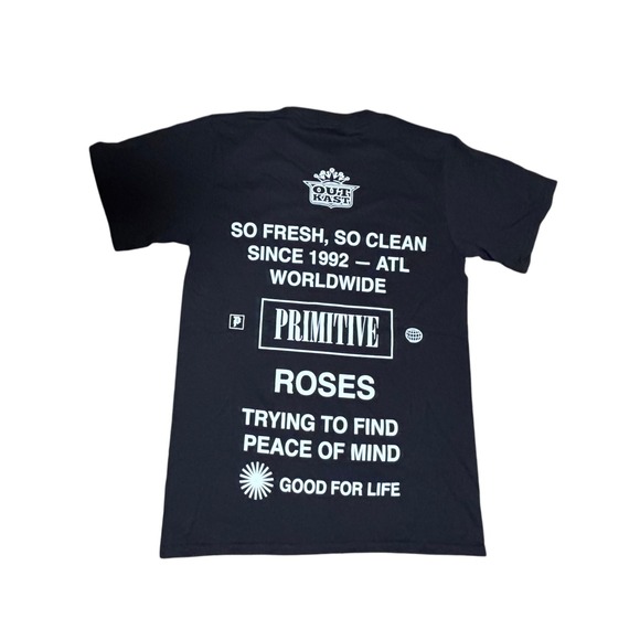 Primitive x Outkast Collaboration Black Graphic T Shirt Size S Short Sleeve - Picture 2 of 14